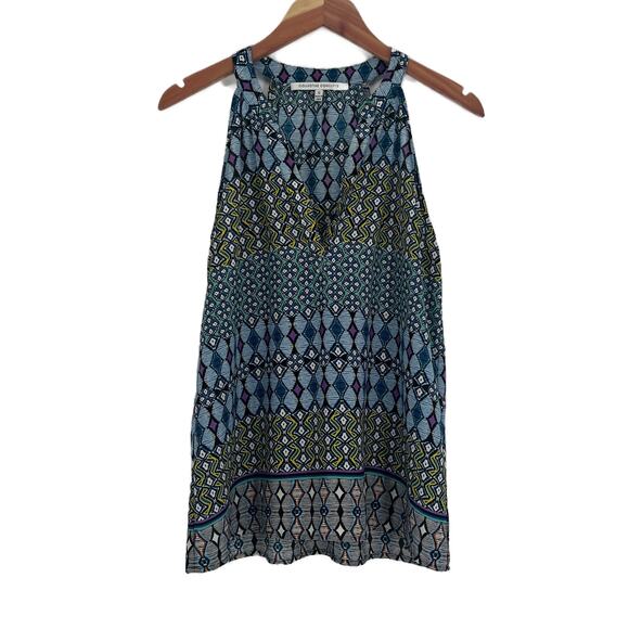 Collective Concepts Geometric Striped Sleeveless Halter Top Blouse Small - Picture 5 of 9